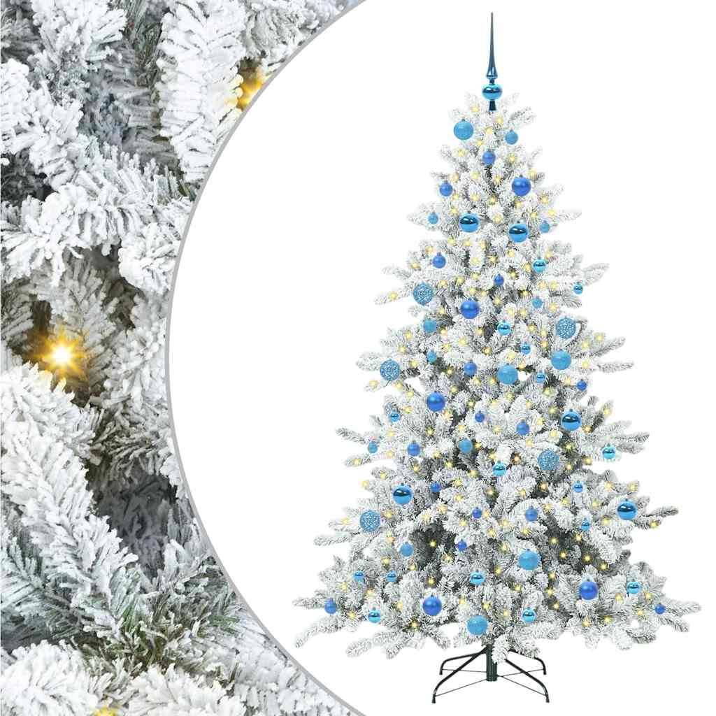 Sapin de Noël | Arbre de Noël Artificiel à Branches Articulées Blanc 180 cm Maison Chic - Image 1