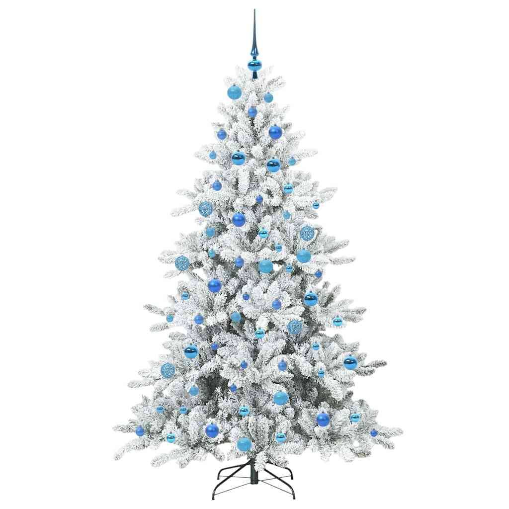Sapin de Noël | Arbre de Noël Artificiel à Branches Articulées Blanc 180 cm Maison Chic - Image 4