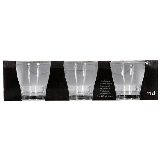 Lot de 3 Mugs en Verre "Abel" 11cl Transparent - Image 3