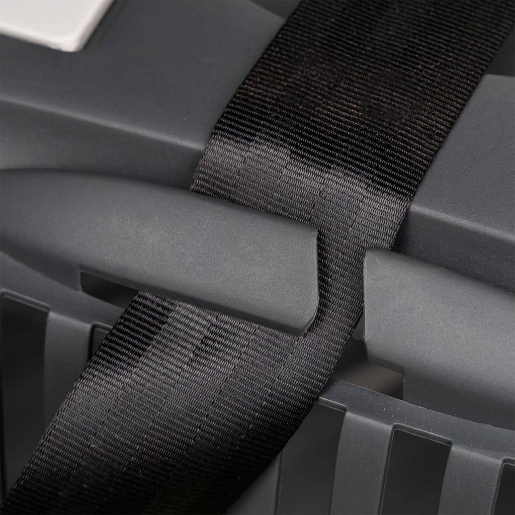 Vidaxl - Cage de transport animaux de compagnie gris noir 61x40x38 cm PP vidaXL 171798 - Imagen 6
