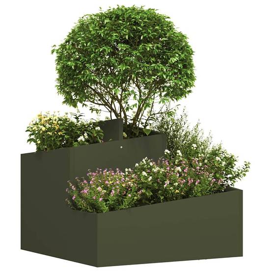 Cache-pot | Bac à fleurs de jardin Vert olive 60 x 60 x 50 cm - Image 3