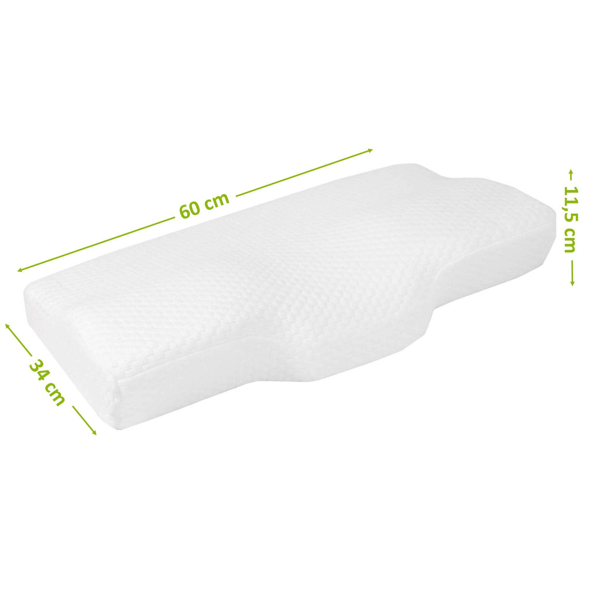 Coussin Mémoire De Forme Confort - Ergonomique Anti Douleurs - Housse Respirante Lavable 60 x 34 x 11,5 cm - Image 6