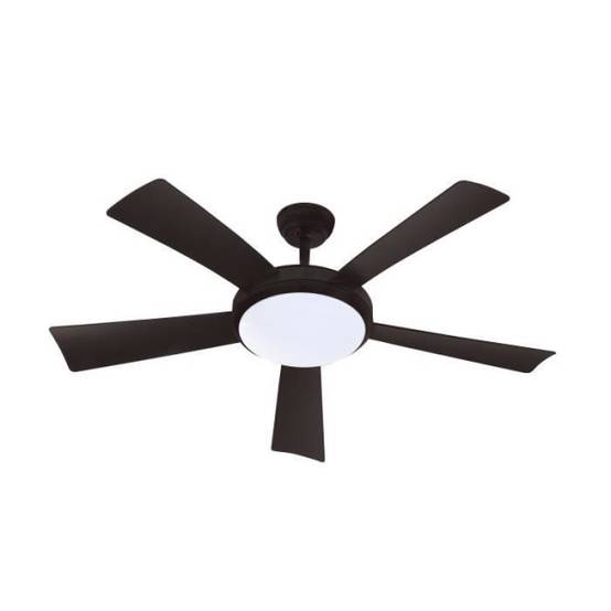 Ventilateur de Plafond - Plafonnier WALLIS Noir - Ø132cm 38W + éclairage LED