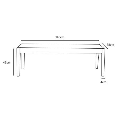 Wilsa Garden - Banc de jardin en teck massif et cordage Calvi - Imagen 9