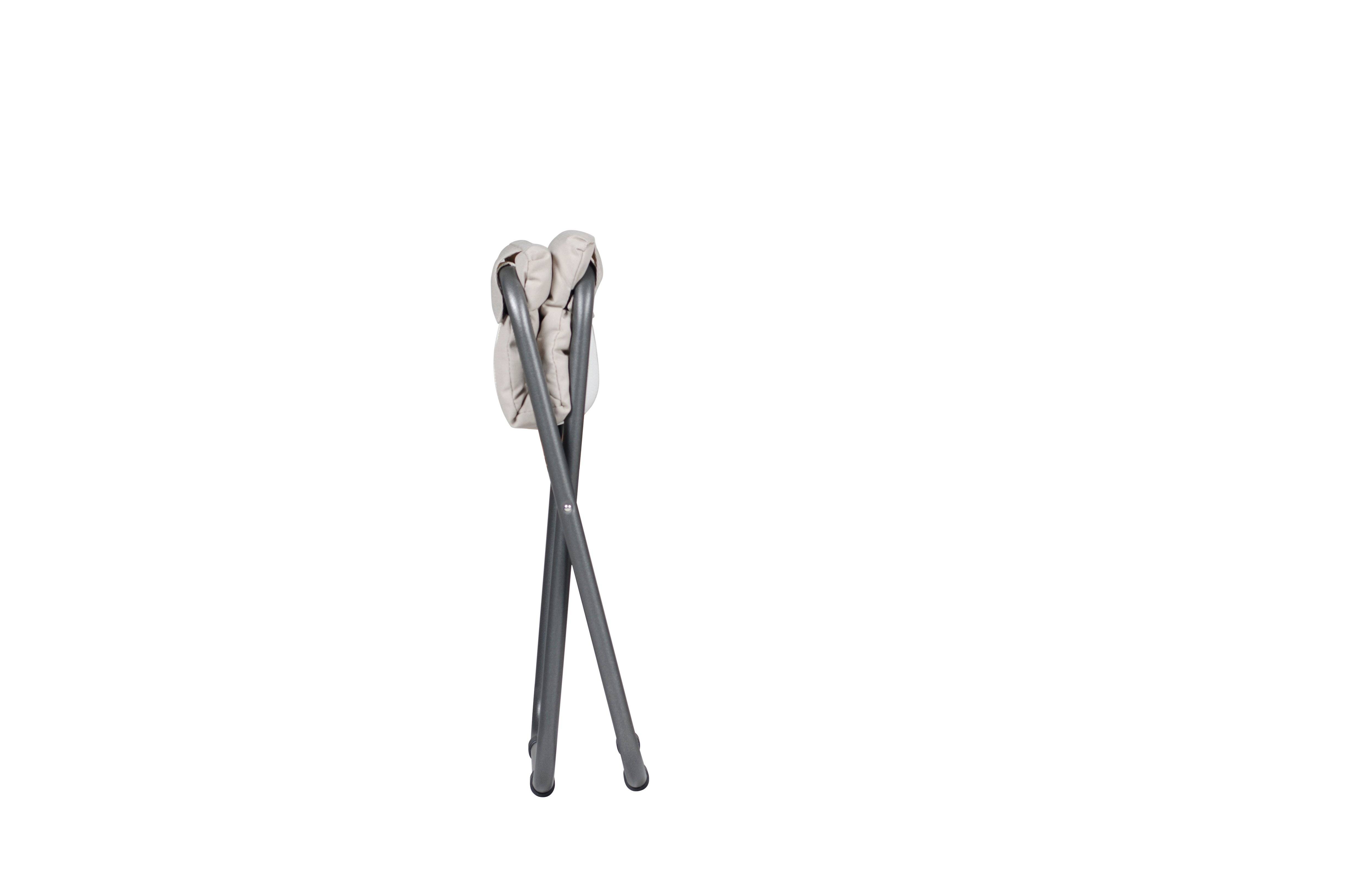 Fiam - Repose-Pieds CHICO SOFT Acier ANTHRACITE Oléfine BLANC BEIGE 49x60x47 cm FIAM - Imagen 4