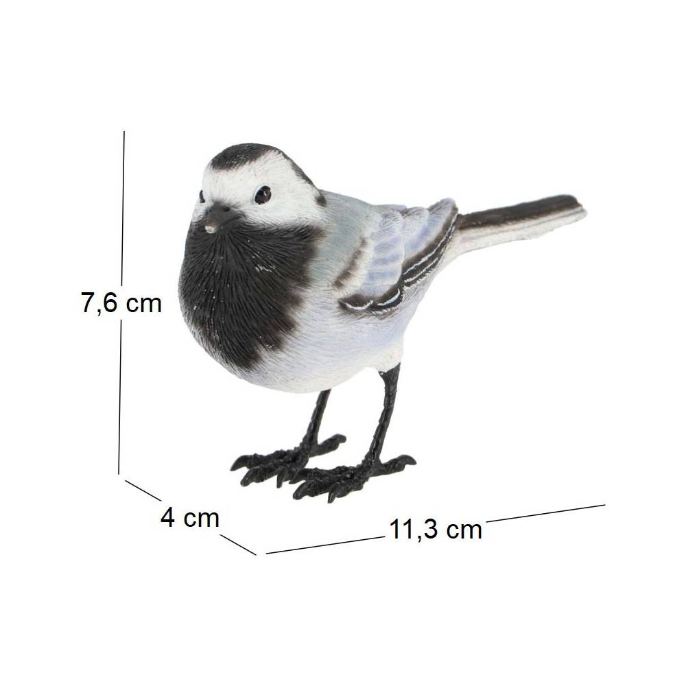 Esschert Design - Oiseau décoratif extérieur en polyrésine Bergeronnette grise True To Nature - Imagen 3