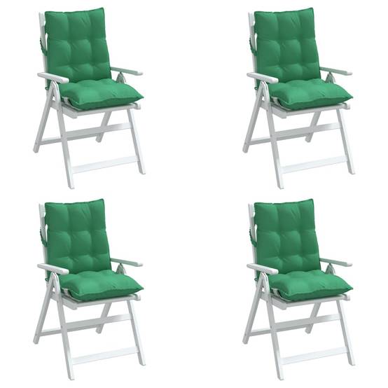 Lot de 4 Coussins Fauteuil Dossier Bas Tissu Oxford Confortable pour Mobilier de Jardin Vert 100x50cm – ComfortXL Outdoor Living - Image 4