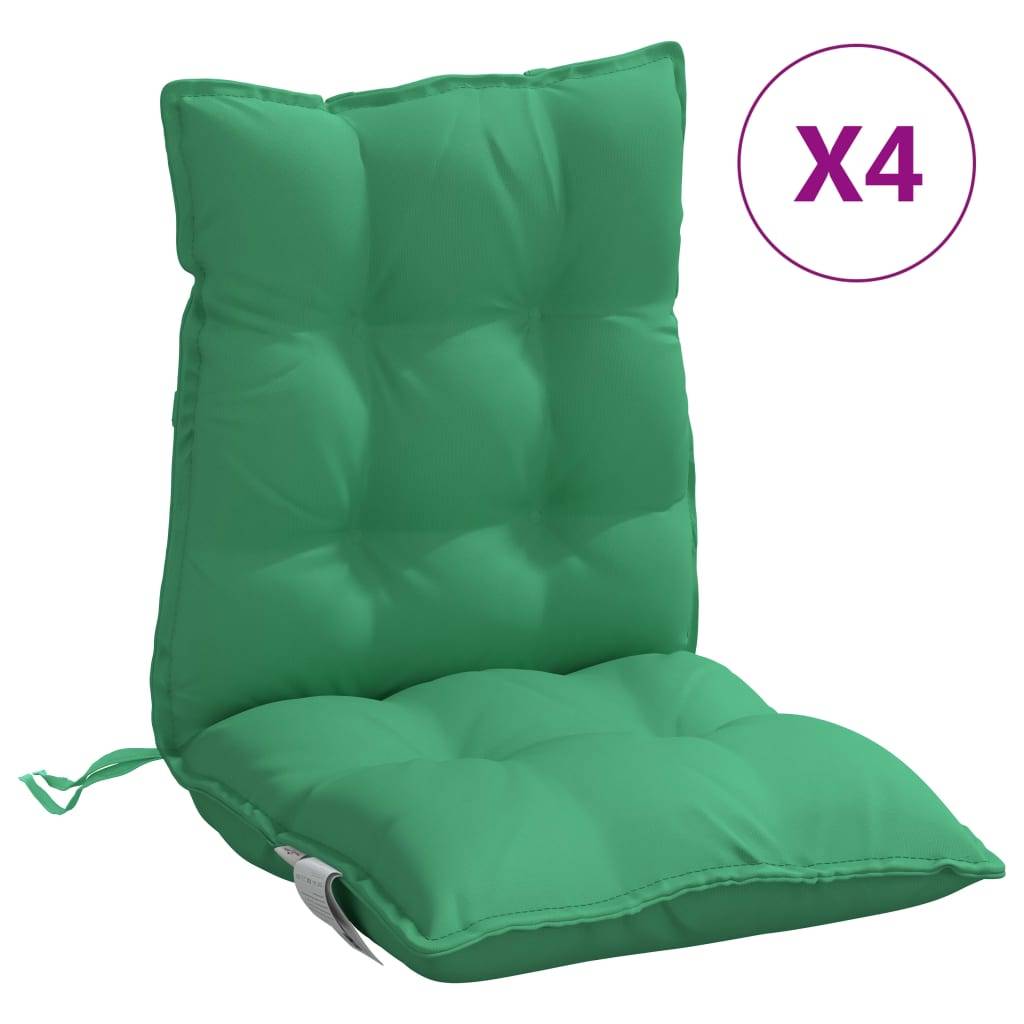 Lot de 4 Coussins Fauteuil Dossier Bas Tissu Oxford Confortable pour Mobilier de Jardin Vert 100x50cm – ComfortXL Outdoor Living - Image 2