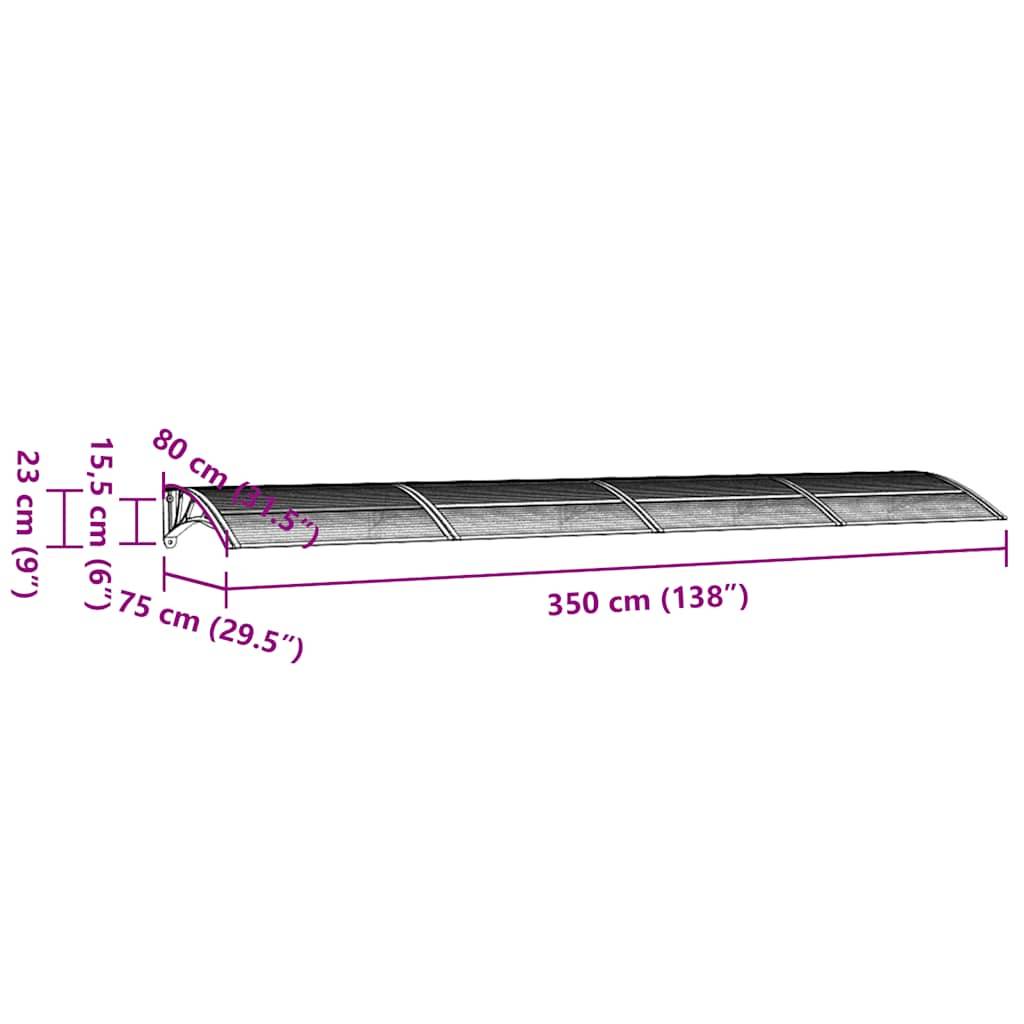 Prolenta Premium - Store banne West Chicago Gris 350 X 75 cm - P87209G - Image 7