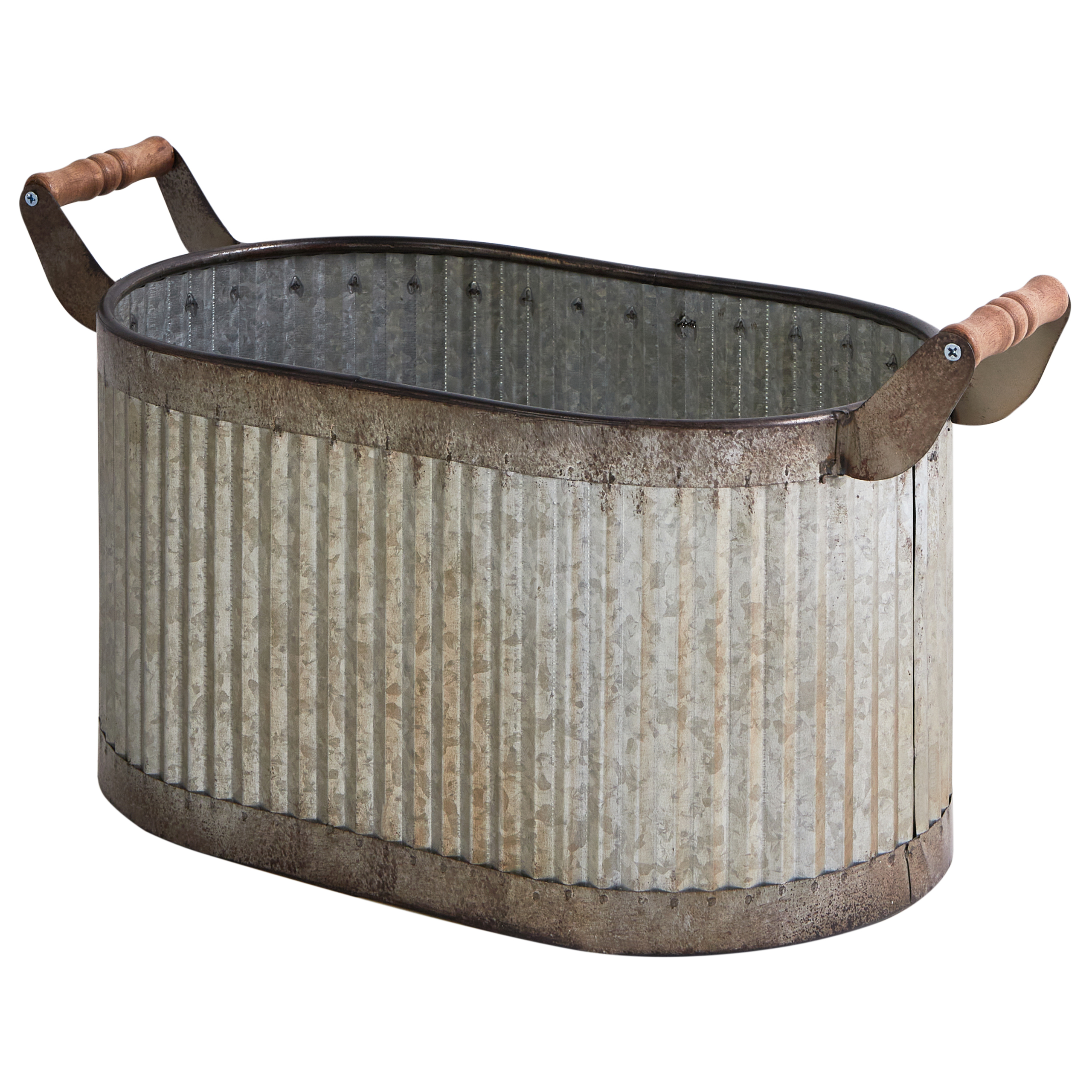 Cache-pot d'extérieur Métal Gris TULIPE - Beliani - Image 4
