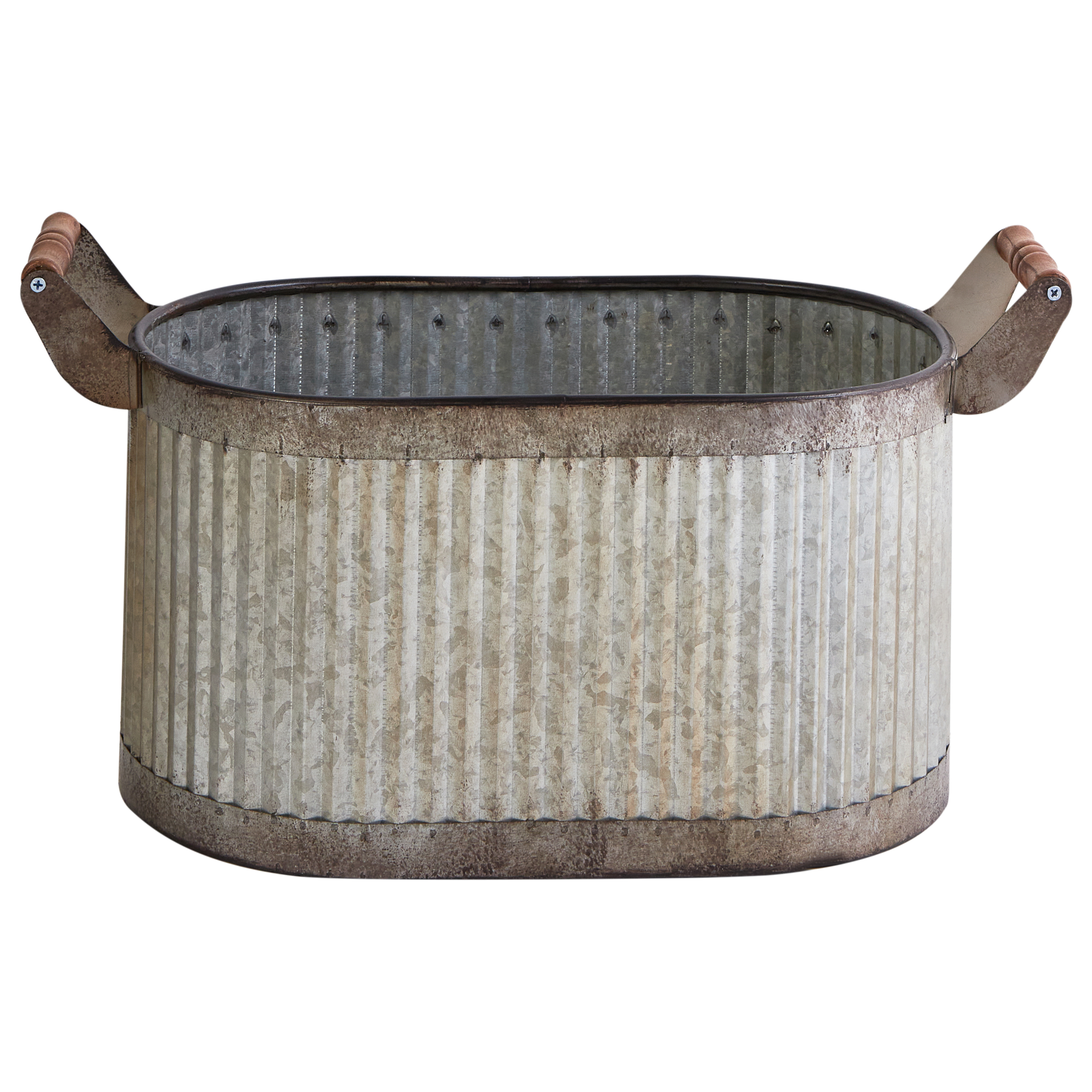 Cache-pot d'extérieur Métal Gris TULIPE - Beliani - Image 3