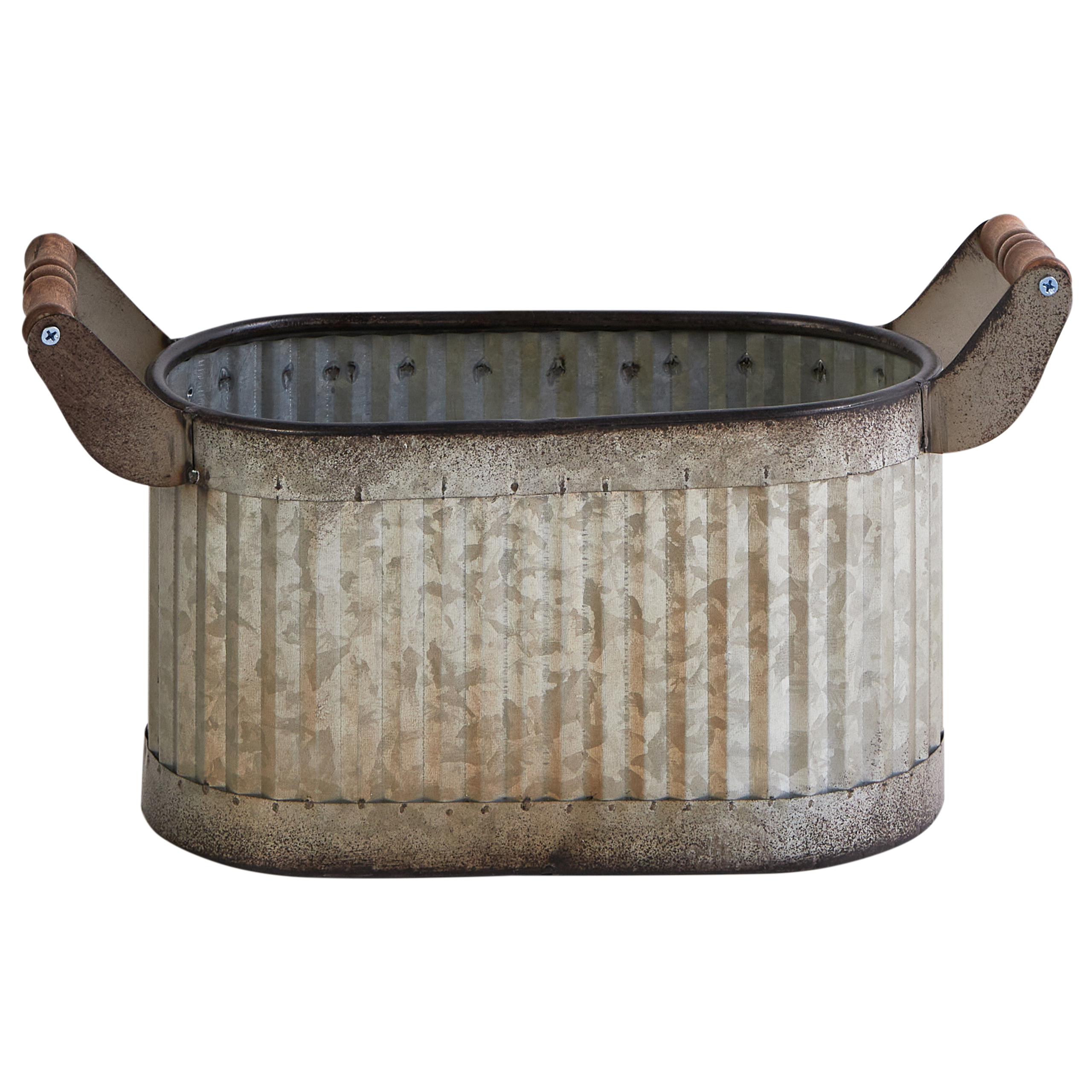 Cache-pot d'extérieur Métal Gris TULIPE - Beliani - Image 5