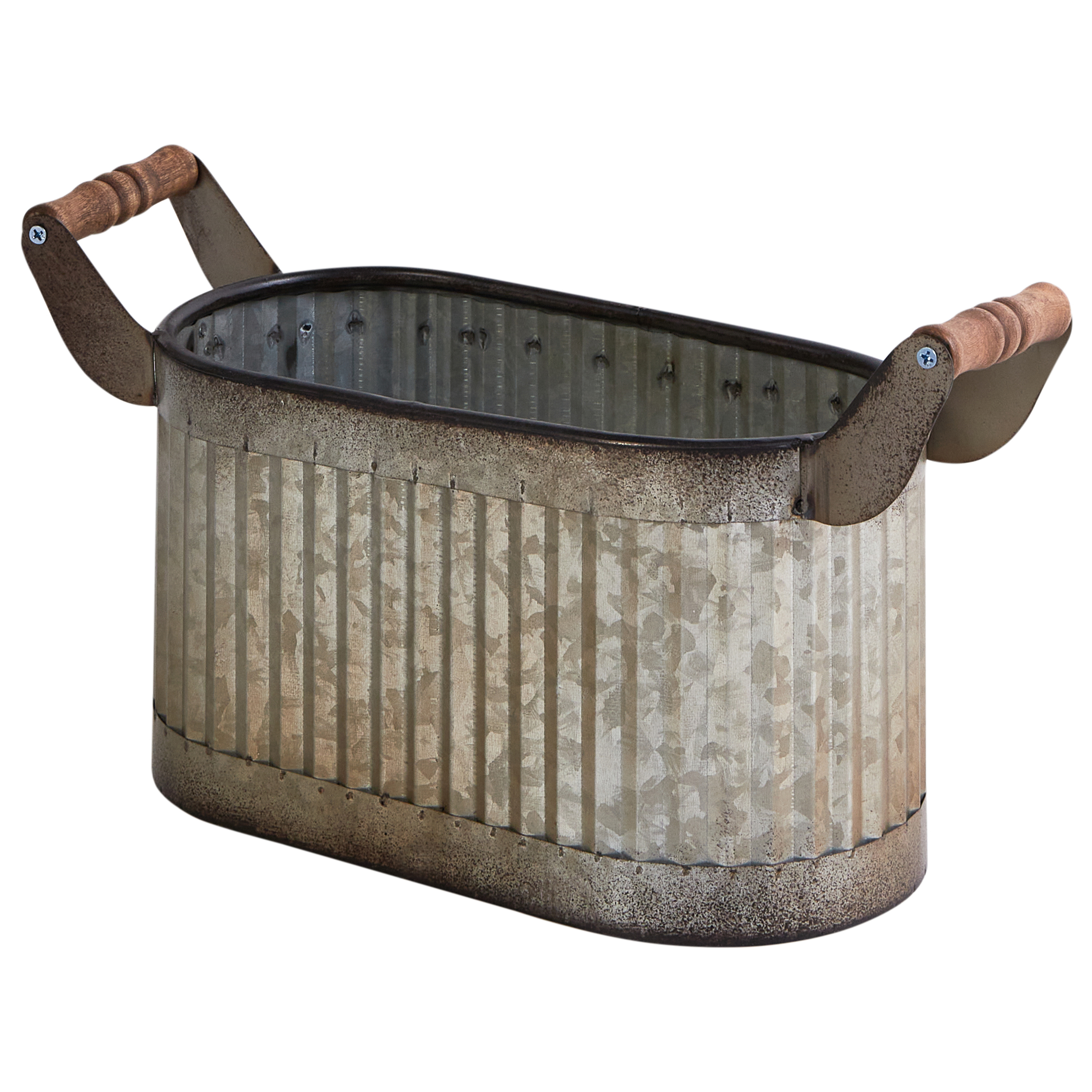 Cache-pot d'extérieur Métal Gris TULIPE - Beliani - Image 6