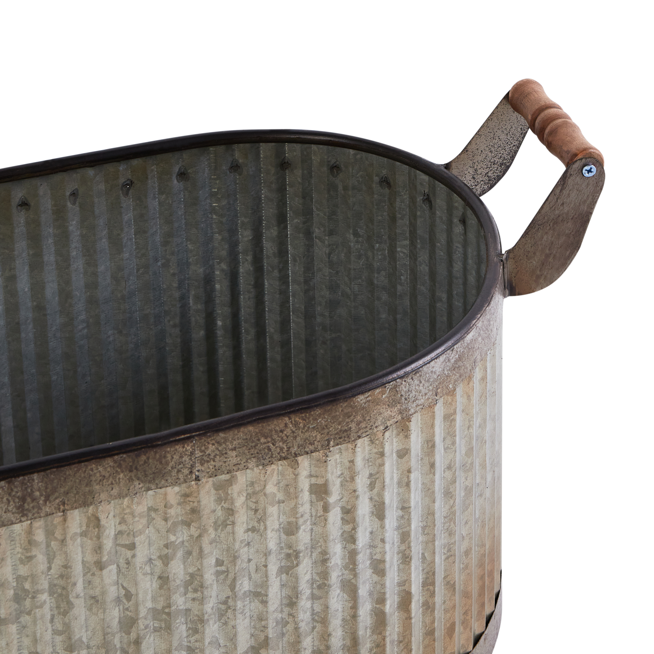 Cache-pot d'extérieur Métal Gris TULIPE - Beliani - Image 7