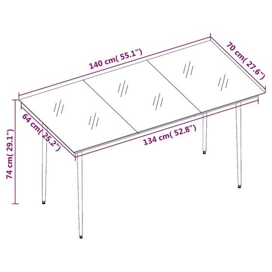 Ensemble Repas 4P 140cm Rotin PVC avec Coussins Gris – ComfortXL Outdoor Living - Image 7