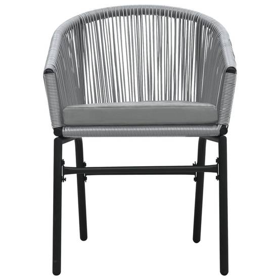 Ensemble Repas 4P 140cm Rotin PVC avec Coussins Gris – ComfortXL Outdoor Living - Image 5