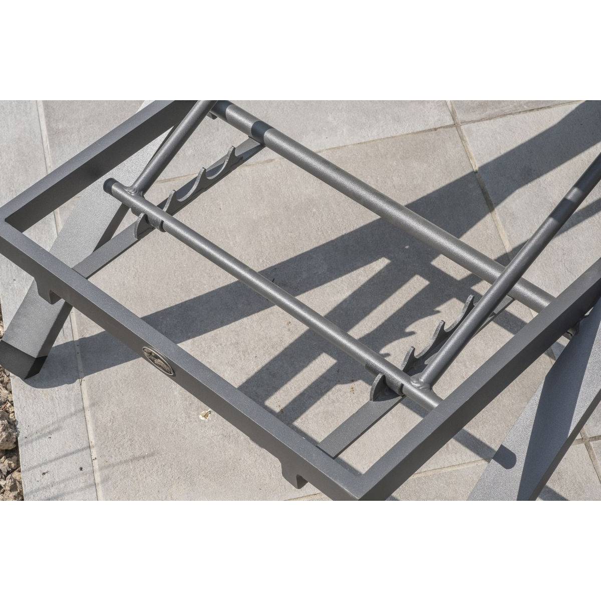 Dcb Garden - Lot de 2 Bains de Soleil Empilables "Barcelona" 195cm Noir - Imagen 4
