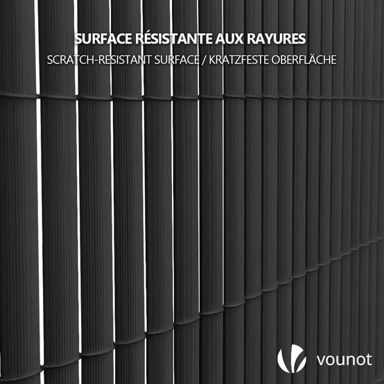Canisse PVC brise vue ultra renforce avec attaches de fixation 90x500cm gris - Image 3