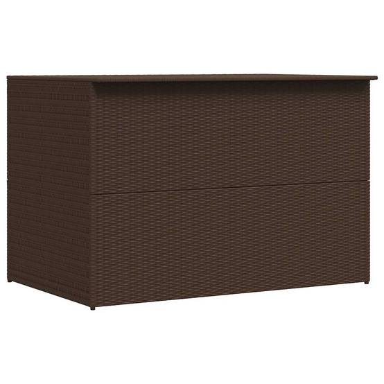 Coffre de Jardin XXL en Résine Tressée Étanche Grande Capacité pour Terrasse Marron 150x100x100 cm – ComfortXL Outdoor Living - Image 1