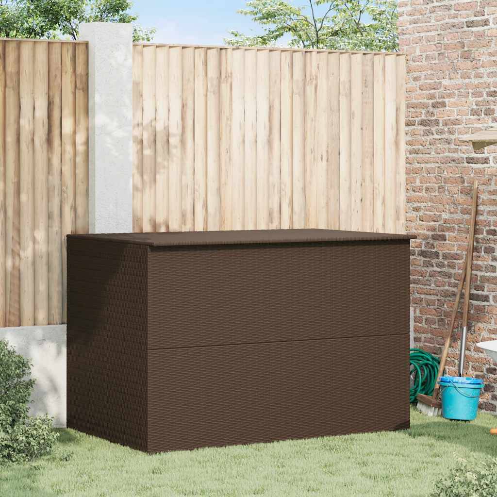 Coffre de Jardin XXL en Résine Tressée Étanche Grande Capacité pour Terrasse Marron 150x100x100 cm – ComfortXL Outdoor Living - Image 2