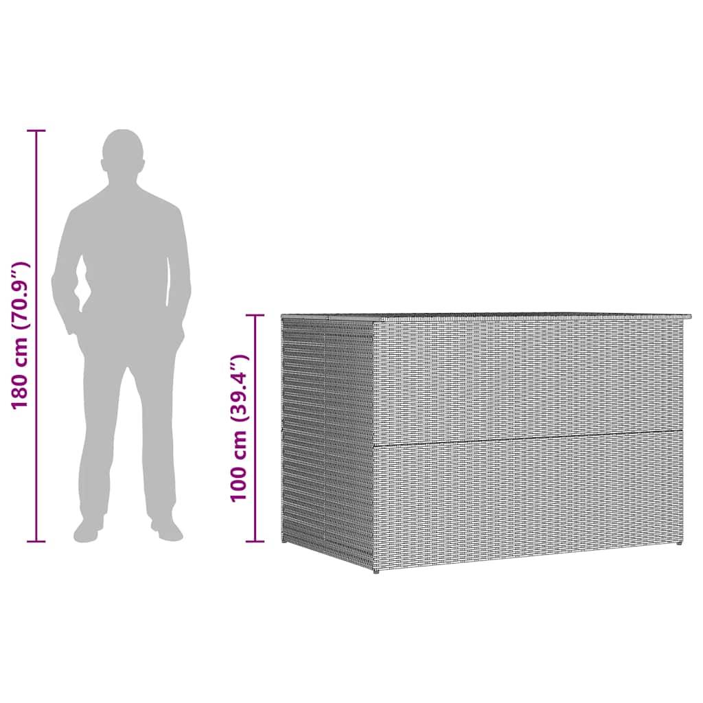 Coffre de Jardin XXL en Résine Tressée Étanche Grande Capacité pour Terrasse Marron 150x100x100 cm – ComfortXL Outdoor Living - Image 6