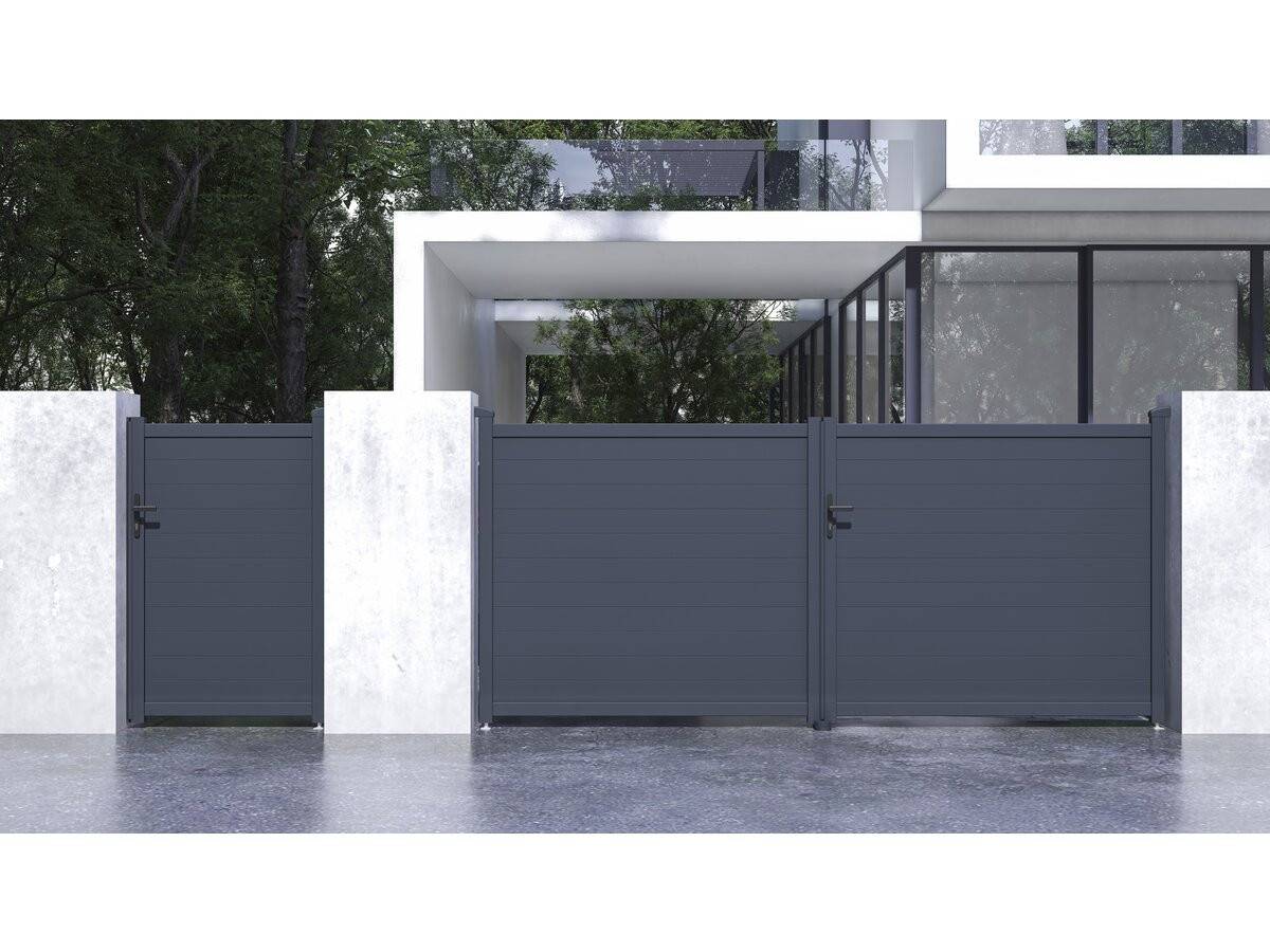 Pack Portail + Portillon "marc" - Gris -habitat Et Jardin - Imagen 2