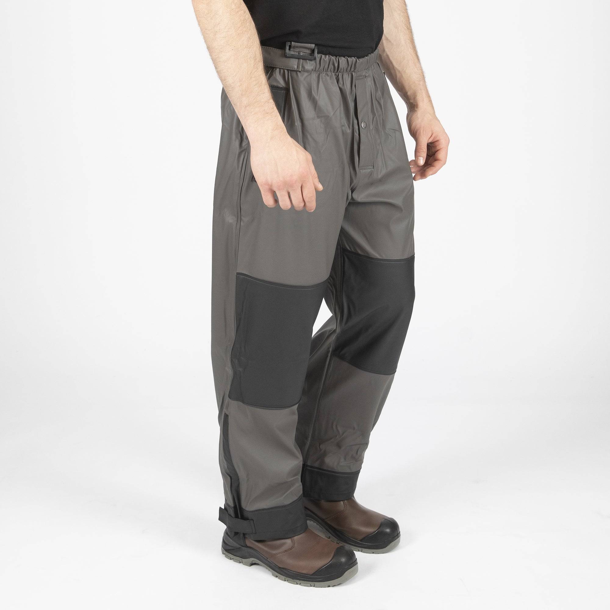 taille m - piranha - pantalon de pluie de travail - 9223 gris , noir - Image 2
