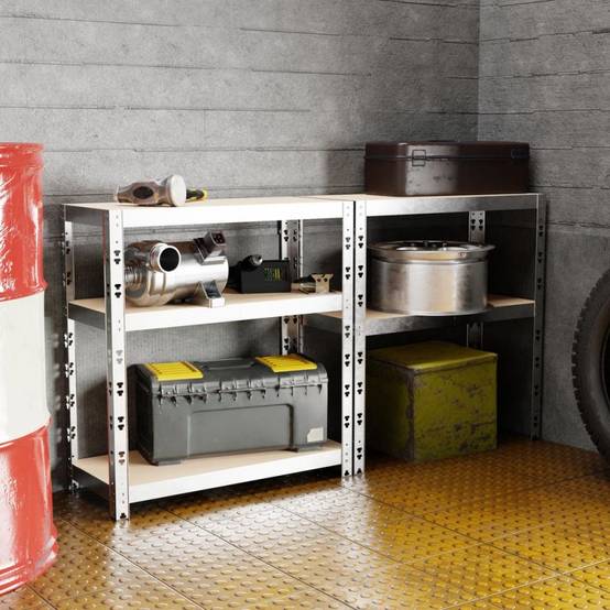 Étagère Métal Charge Lourde 170H X 75L X 30P Cm - 875 Kg - 5 Niveaux Réglables Garage Atelier