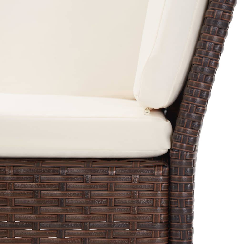 Vidaxl - Salon de jardin 6 pcs avec coussins Résine tressée Marron vidaXL 48935 - Imagen 4