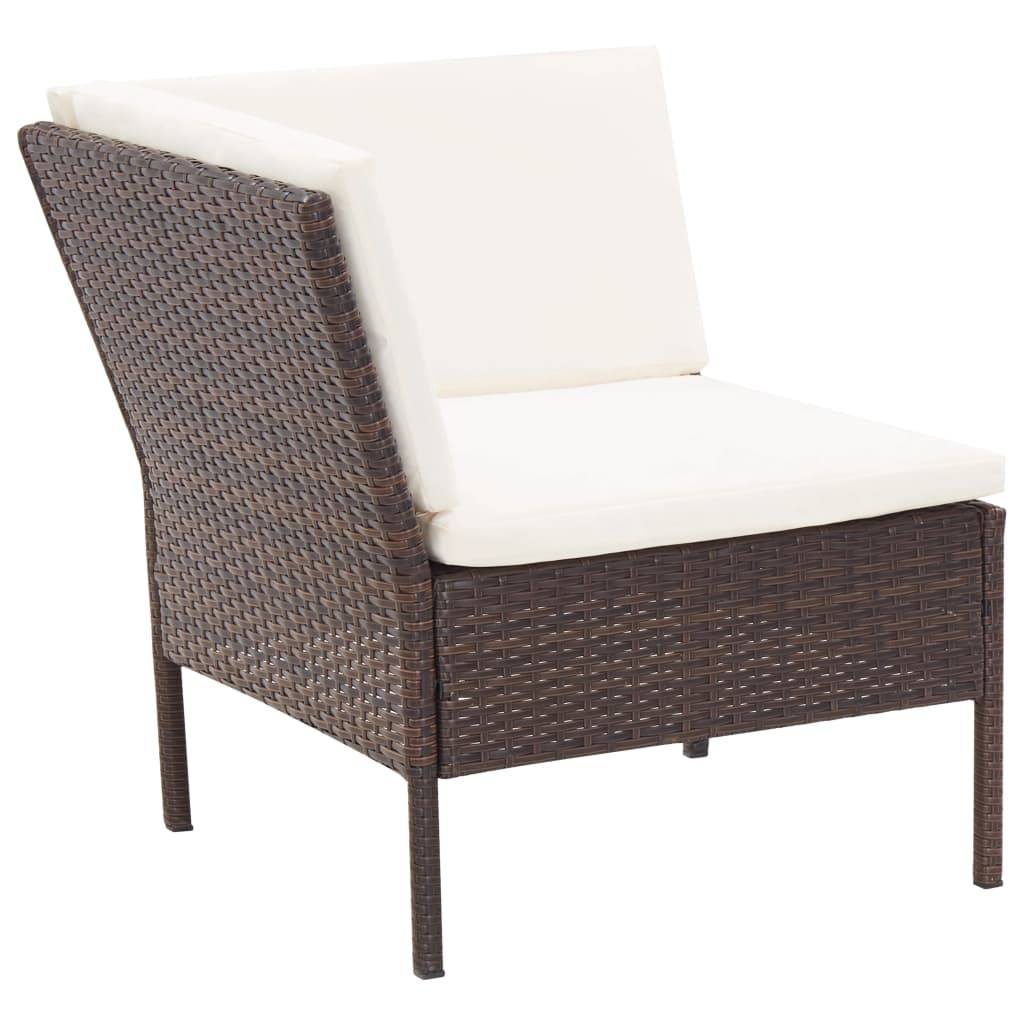 Vidaxl - Salon de jardin 6 pcs avec coussins Résine tressée Marron vidaXL 48935 - Imagen 8