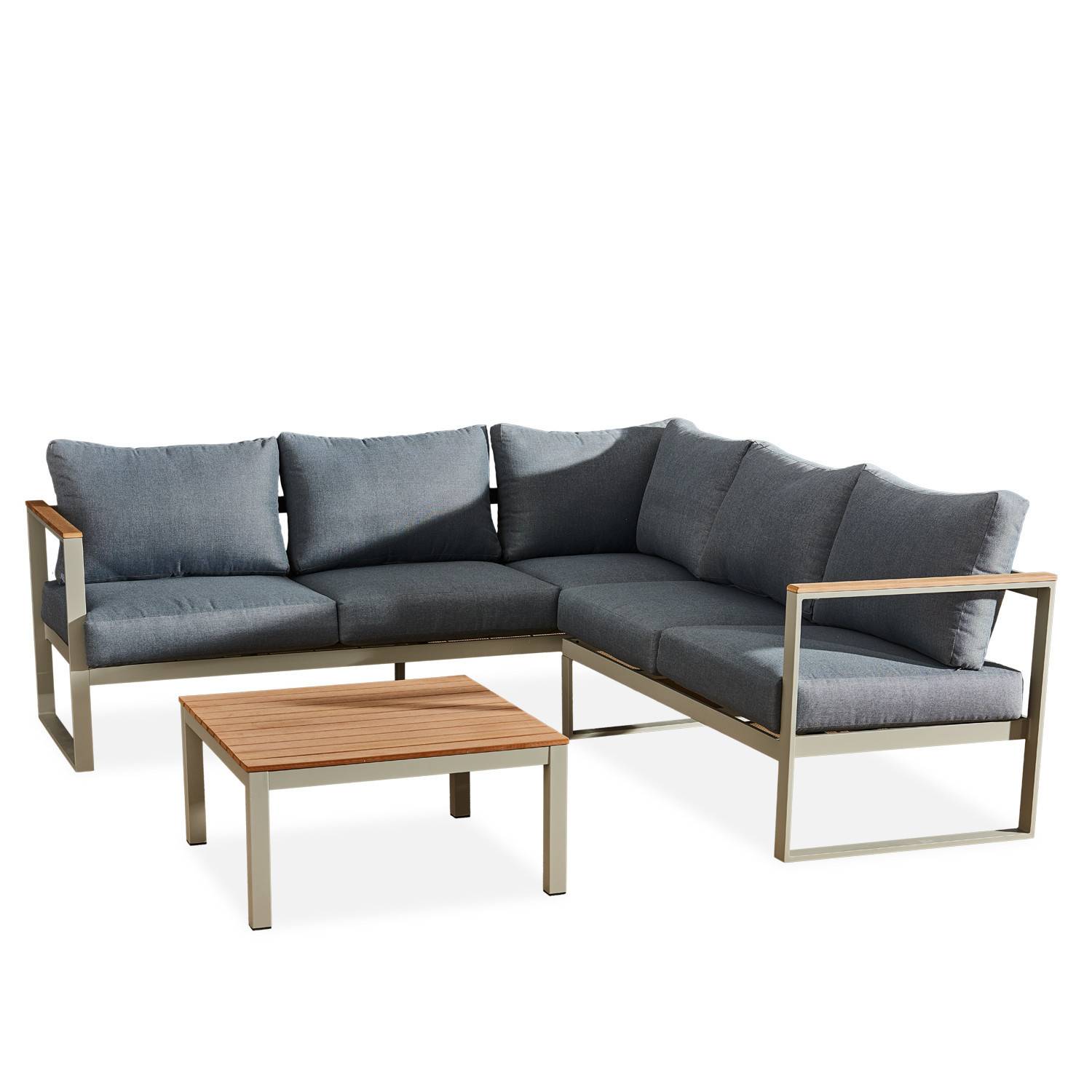Autre - Salon de jardin design aluminium - Gris - 5 places - BILBAO - Imagen 2