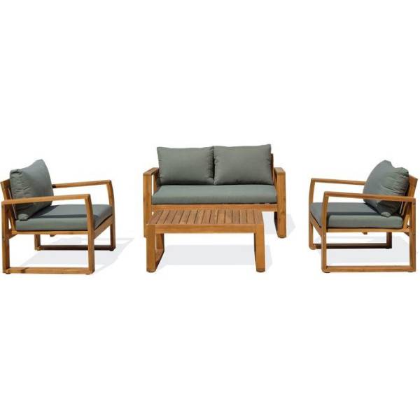 Dcb Garden - Salon bas de jardin - Olive - Bois d'acacia - 4 places - Aracaju - Image 1