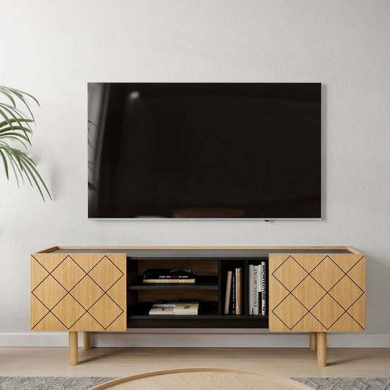 Meuble TV "Porto Ramalde" 175cm Naturel - Image 9