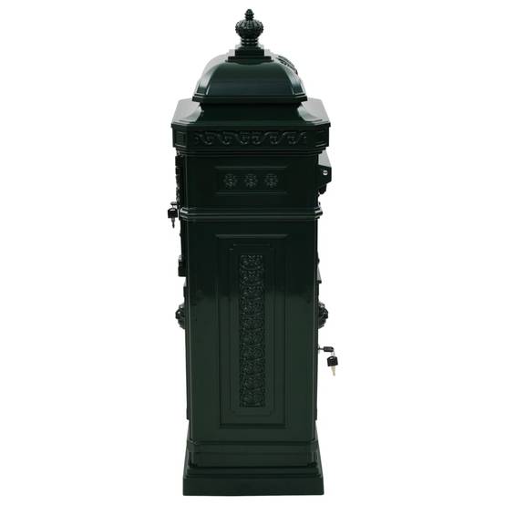 Boîte aux lettres à pilier aluminium vintage antirouille vert - Image 5