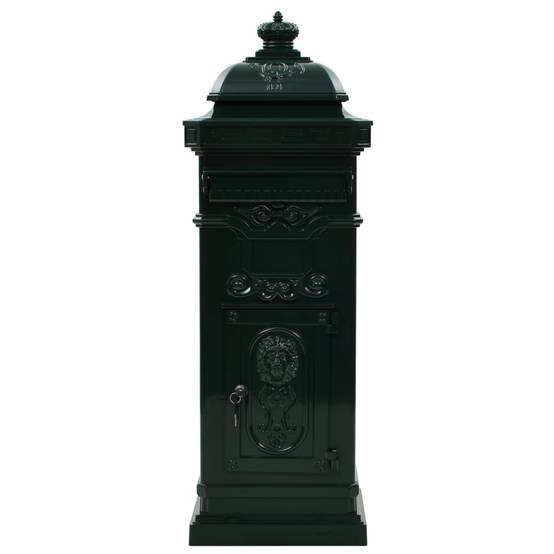 Boîte aux lettres à pilier aluminium vintage antirouille vert - Image 2