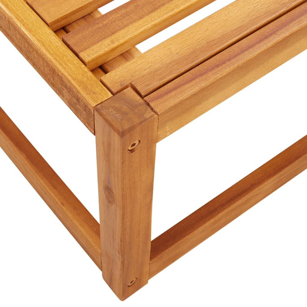 Ensemble de Jardin Compact 4 Pièces en Bois d'Acacia et Rotin Tressé avec Pouf pour Terrasse Gris – ComfortXL Outdoor Living - Image 4