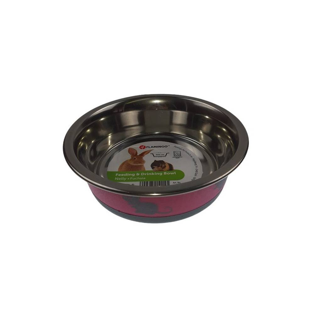 Gamelle Nelly taille ø14 cm, 400 ml, couleur fuchsia pour rongeur - Imagen 2