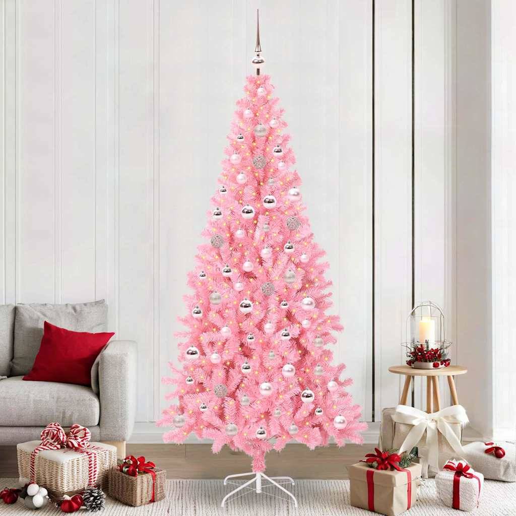 Vidaxl - Sapin de Noël Rose 240 cm PVC vidaXL 3396449 - Image 1