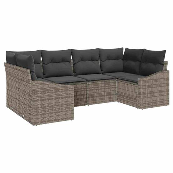 ComfortXL - Salon de jardin 6 places en Polyrotin design moderne modulable pour extérieur Gris – ComfortXL Outdoor Living - Image 2