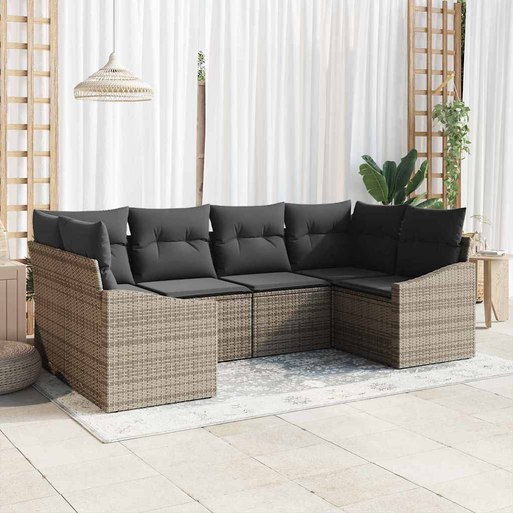 ComfortXL - Salon de jardin 6 places en Polyrotin design moderne modulable pour extérieur Gris – ComfortXL Outdoor Living - Image 1