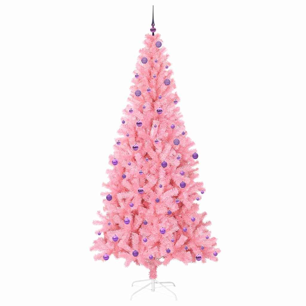 Vidaxl - Sapin de Noël Rose 240 cm PVC vidaXL 3396453 - Image 5