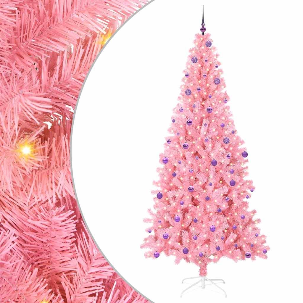 Vidaxl - Sapin de Noël Rose 240 cm PVC vidaXL 3396453 - Image 2
