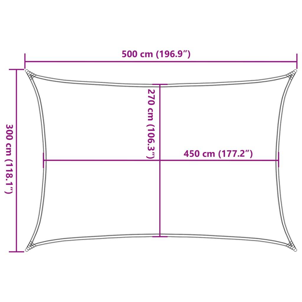 Maison Chic - Voile d'ombrage - Voile solaire 160 g/m² Anthracite 3x5 m PEHD - Meuble Pro - Imagen 7