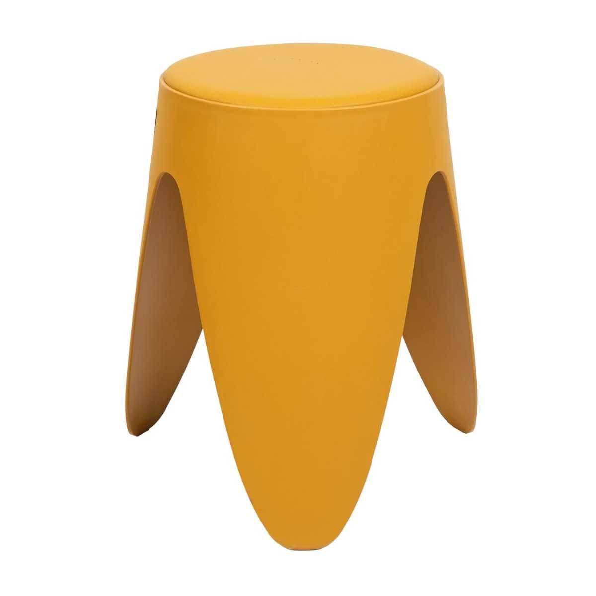 Tabouret Jaune Moutarde Tulipe en Polypropylène Empilable Ø46 cm - QARIS - Image 1
