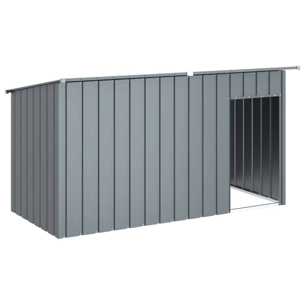 Abri pour chien de jardin en acier galvanisé avec toit Anthracite – ComfortXL Pet Living - Image 2