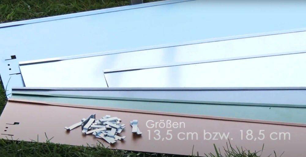 Green-Split - Bordure de Jardin en métal Hauteur 13,5-18,5 cm Longueur 120 cm | Bordure Jardin, Couleur: Gris; Taille: 5 pièces 18.5 cm - Imagen 3
