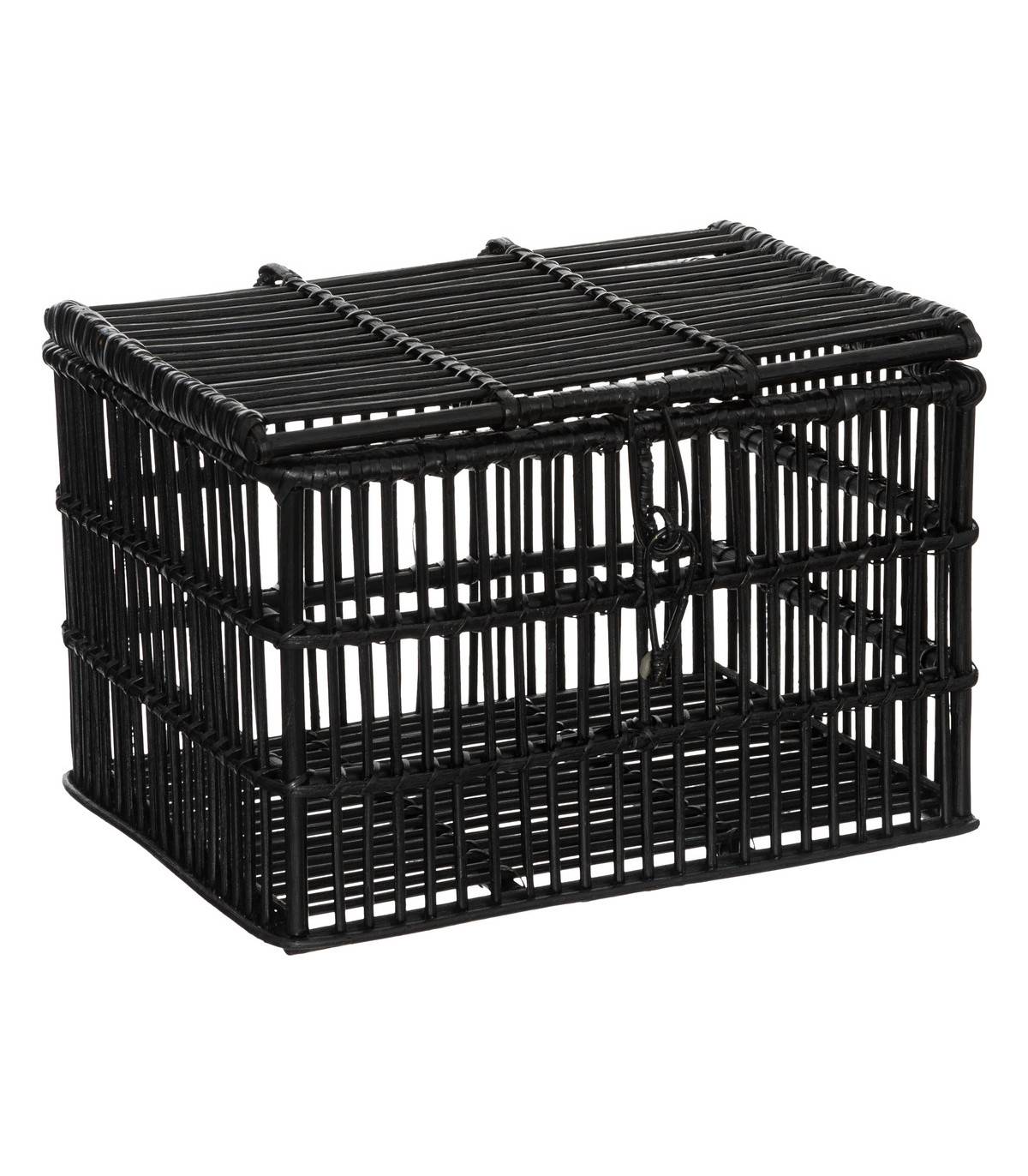 Set de 3 Malles de rangement en Rotin Noir L 45 L 39 et L 33 cm - Imagen 4