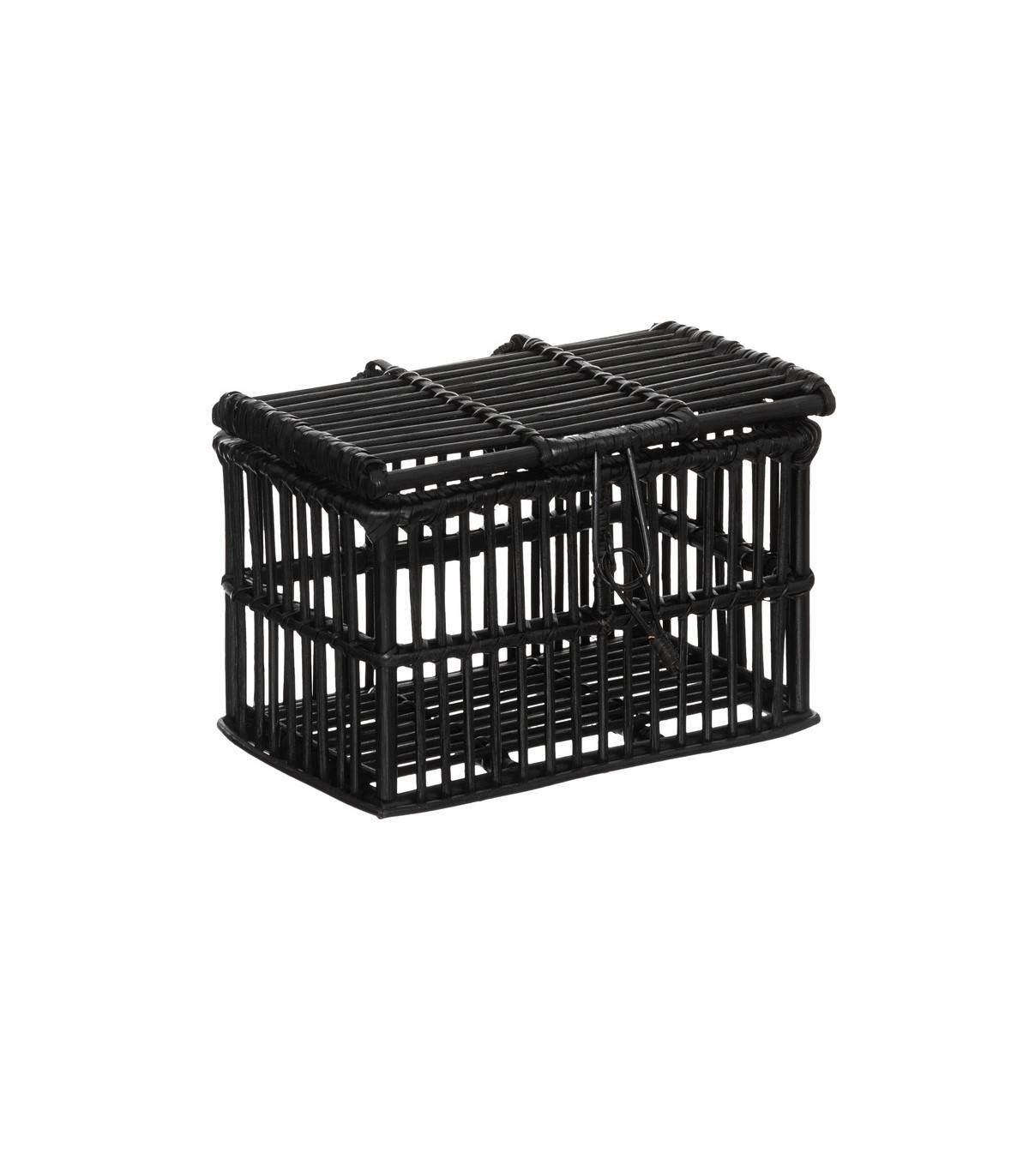Set de 3 Malles de rangement en Rotin Noir L 45 L 39 et L 33 cm - Imagen 5
