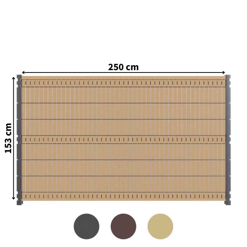 Decklinea - Kit Occultation Composite - L2,5 x H1,53m - Couleur : Beige - Haute Resistance - Occultant Pour Grillage Rigide - Imagen 1