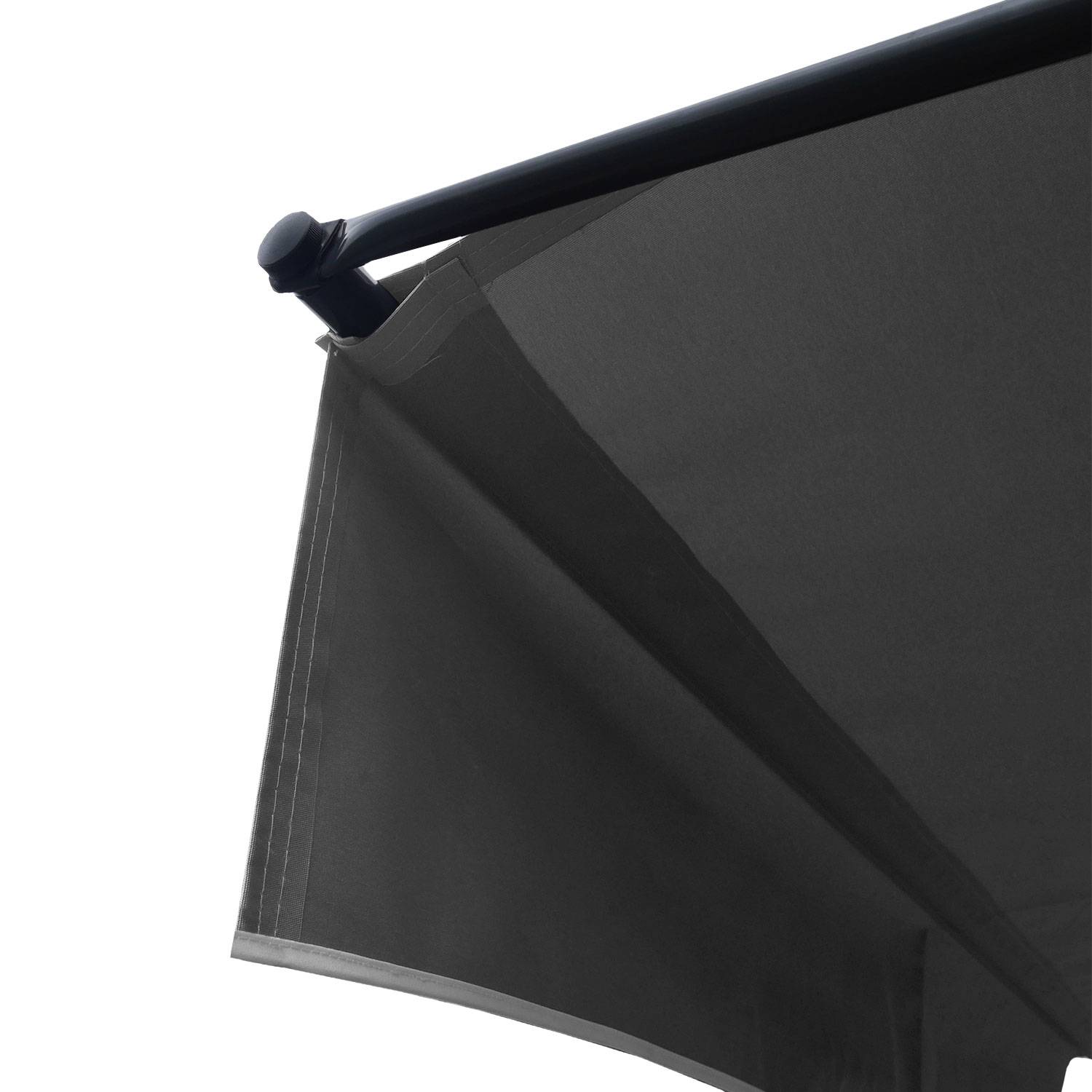 Store banne pour balcon CHENE 3 × 1,2m - Toile anthracite et structure grise - HAPPY GARDEN - Imagen 4